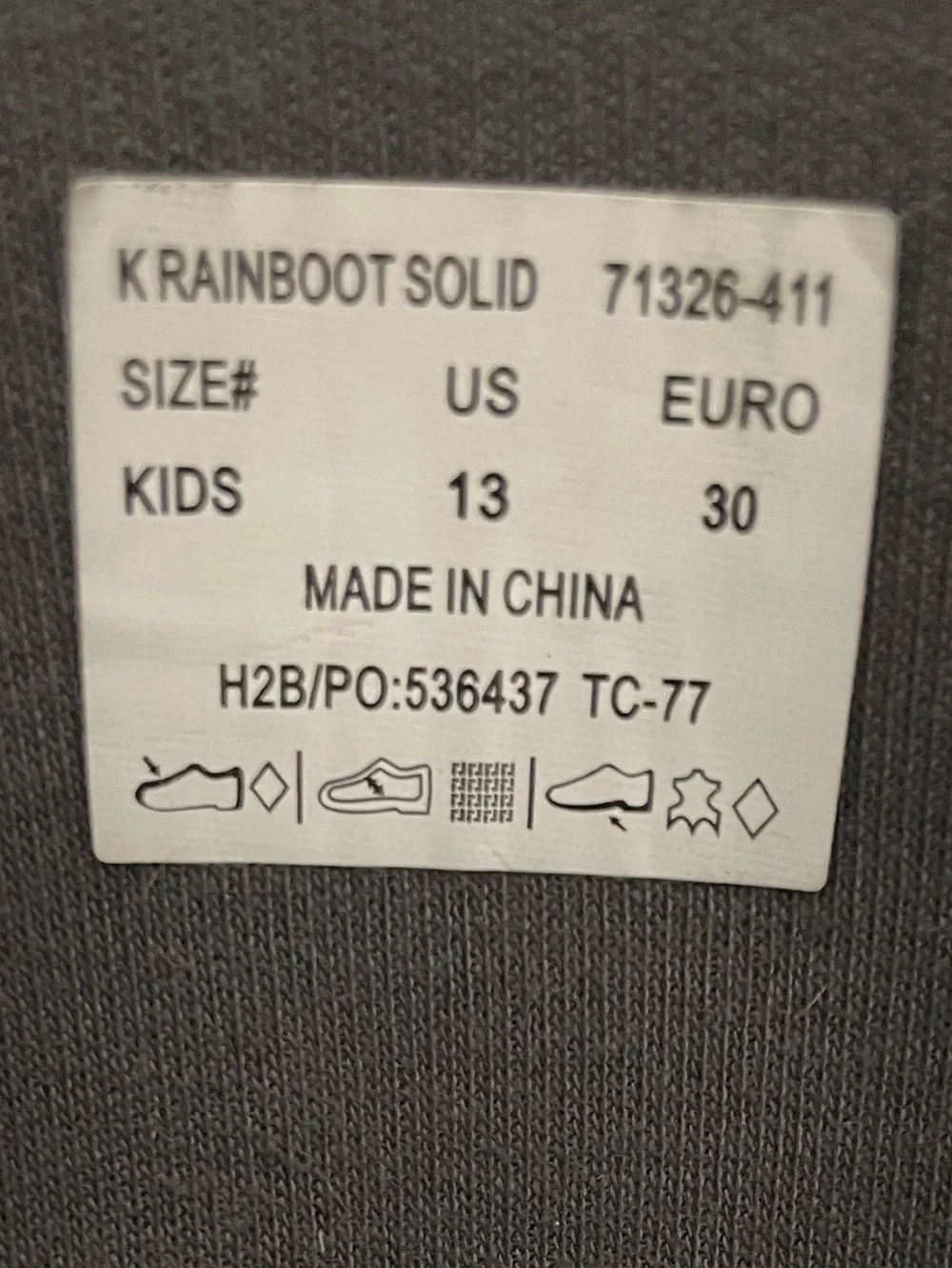 Bogs kids boots size 13 navy blue green waterproof rain snow pull on